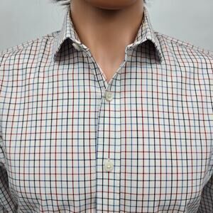 J. Crew Flex Wrinkle Free Dress Shirt Slim fit Men S Tattersall Check L/S